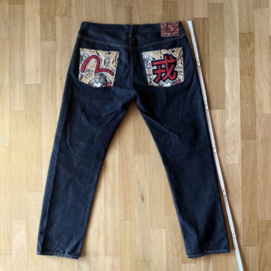 Schwarze Evisu Custom Jeans