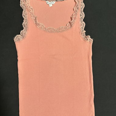 Pink lace tank top size S