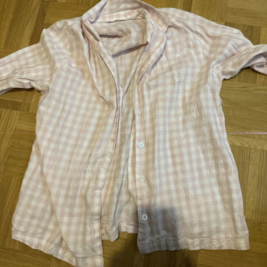 Camicia vichy rosa e bianca