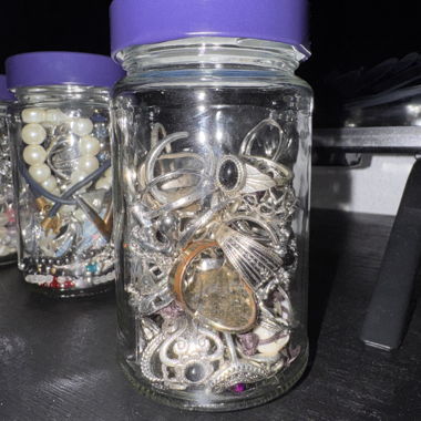 Mixed Jewelry Lot in Jar