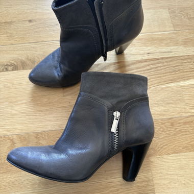 Grey ankle boots