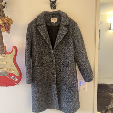Cream coat, grey, size L