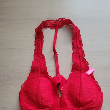 NEU - PINK Bustier rot mit Spitze