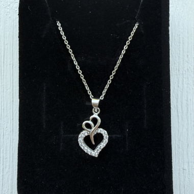 Silver Heart Pendant Necklace (925)