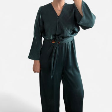 Tuta intera verde scuro, taglia XS
