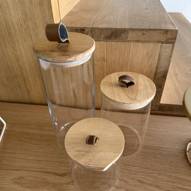 Glass storage jars