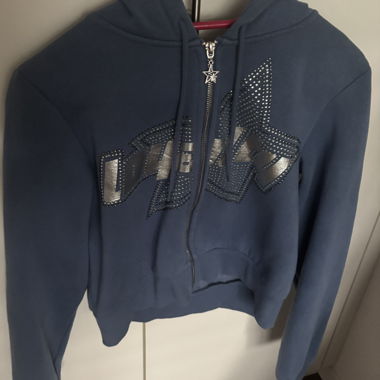 Blauer Zip-Hoodie