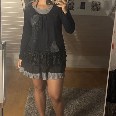 Black long-sleeve top