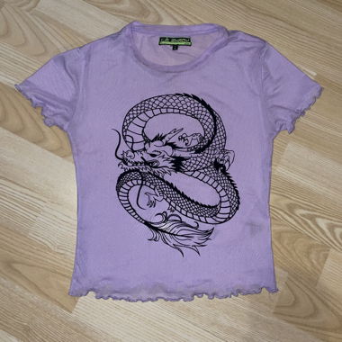 Haut en mesh lilas Dragon