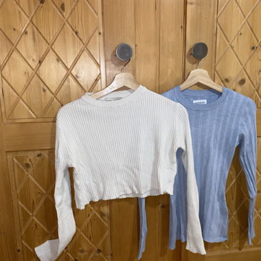 2 Maglie manica lunga in maglia a coste