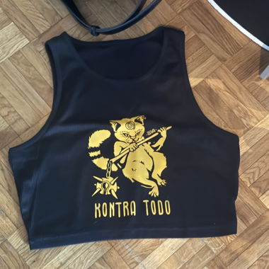 Crop top nero "Kontra Todo"