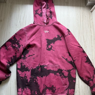 NEW Sweat à capuche Reebok, taille M, tie dye ROSE