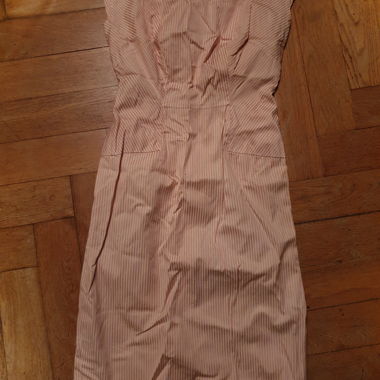 Pink and white striped vintage dress 
