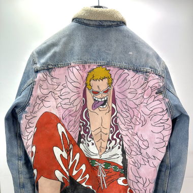 Customized Levi's Sherpa Jeans Jacke Gr. XL