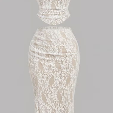 Ensemble jupe et top dentelle 