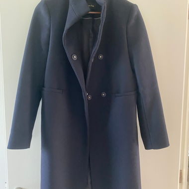 Manteau court Massimo Dutti, bleu foncé, taille 36/38