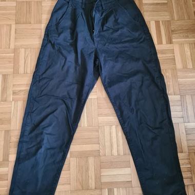 Schwarze Plissierte Ballonhose