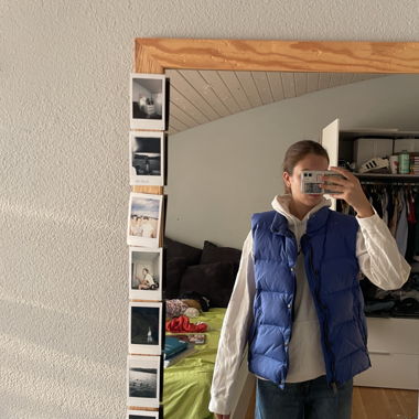 Blue puffy jacket 