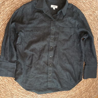 Camicia COS in lino nero spesso