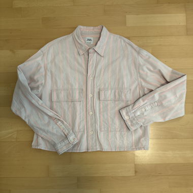 Zara gestreifte Hemdjacke