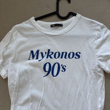 Zara Mykonos 90er T-Shirt Gr. L