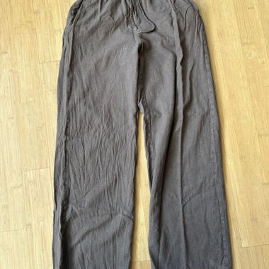 braune Leinenhose Pull&Bear