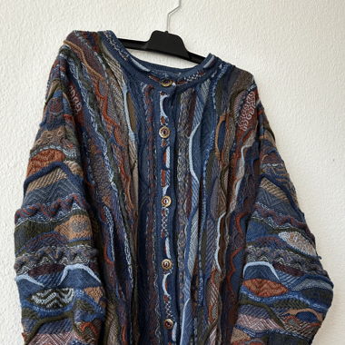 Cool long handmade vintage cardigan 