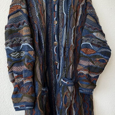 Cardigan Vintage in Maglia Testurizzata 3D