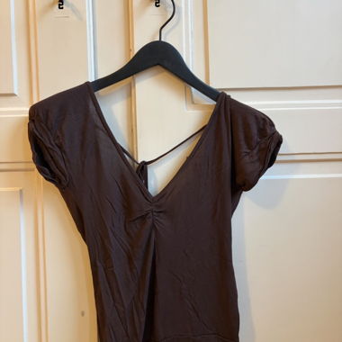 ZARA Basic Brown Backless T-Shirt, Size S
