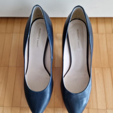 Leder-Pumps von Roberto Santi, dunkelblau