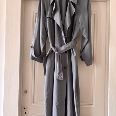 JIL SANDERS Trench-coat gris long