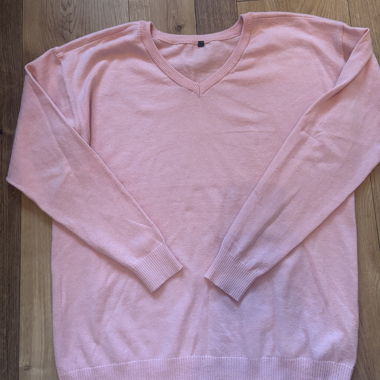 Pink V-neck Sweater