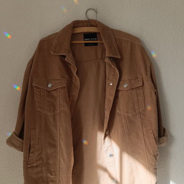 Oversize velvet shirt