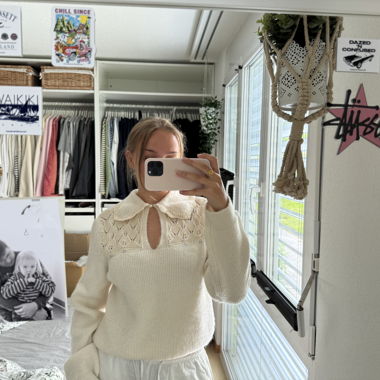 Maglione in maglia bianco