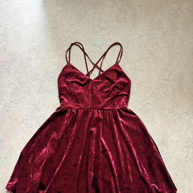 Kleid Samt Rot 