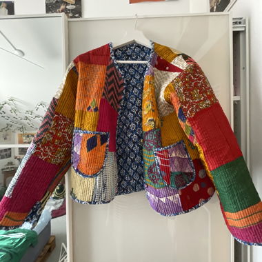 Giacca patchwork colorata