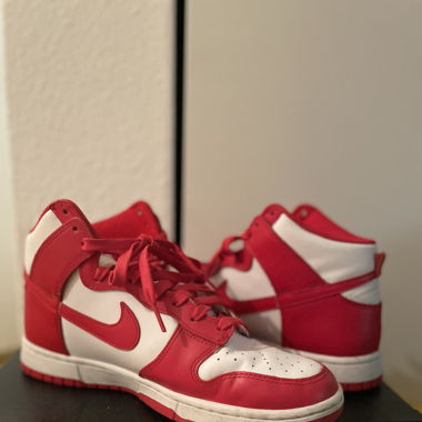 Nike Dunk Hi - red/white