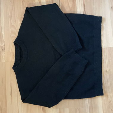 Maglione lavorato a maglia nero