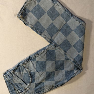 Bershka Karohose aus Denim, Grösse 44