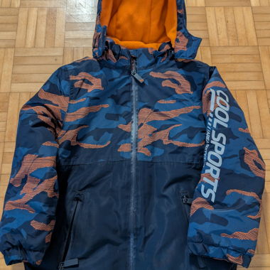 Giacca invernale bambini blu camo