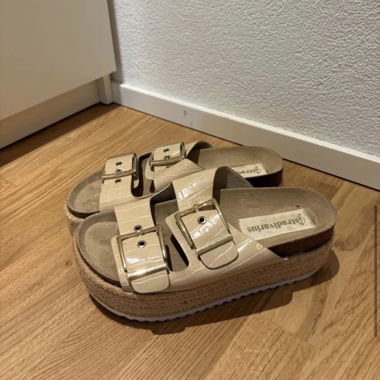 Beige Platform Sandals