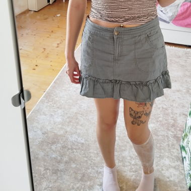 Y2K dark green skirt 