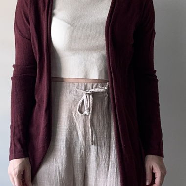 Bordeaux Knit Cardigan