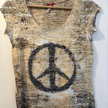 T-shirt con stampa Peace