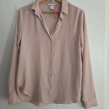 Light pink blouse with button placket