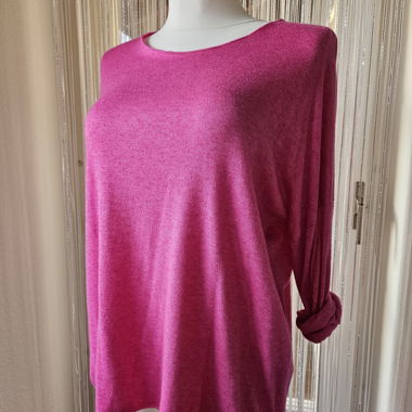 Weicher Viscose Übergangspulli in Pink