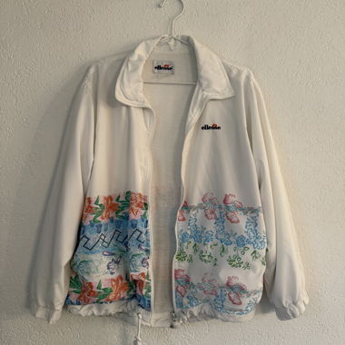 Veste Ellesse blanche à imprimé fleuri