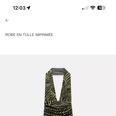 Robe zara taille s 