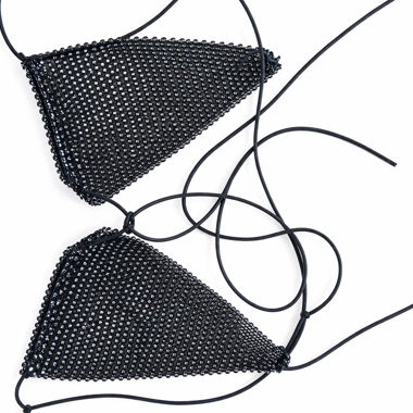 Bikini nero a triangolo per feste