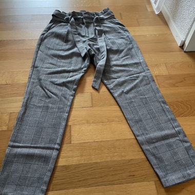 Pantalon en tissu à carreaux
